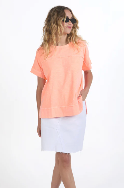 Foxwood Allison Tee - Neon Peach