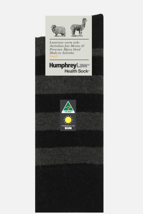 Alpaca/Merino Stripe Socks - Humphrey Law