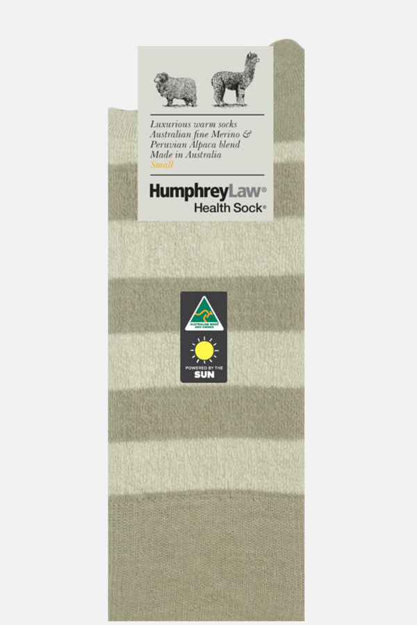 Alpaca/Merino Stripe Socks - Humphrey Law