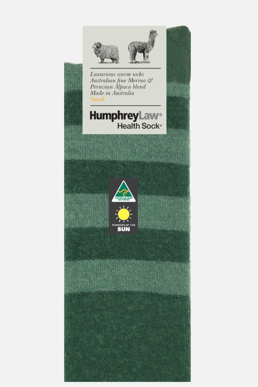 Alpaca/Merino Stripe Socks - Humphrey Law