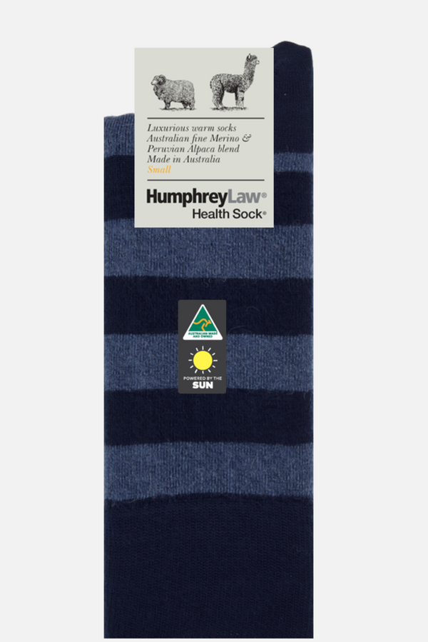 Alpaca/Merino Stripe Socks - Humphrey Law