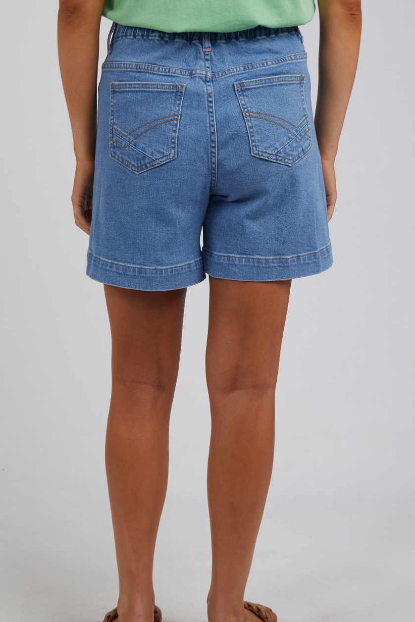 Mid blue deals denim shorts