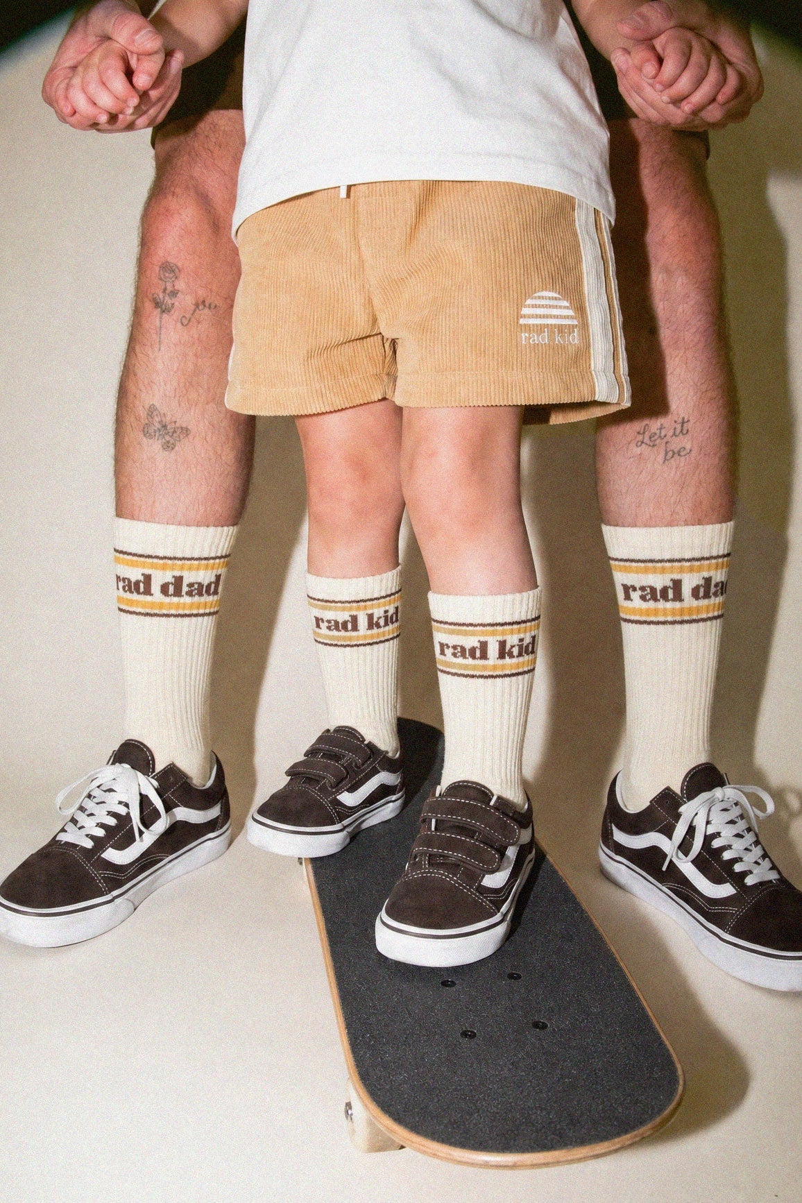 Rad Dad Crew Socks - Natural