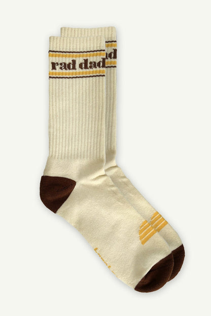 Rad Dad Crew Socks - Natural