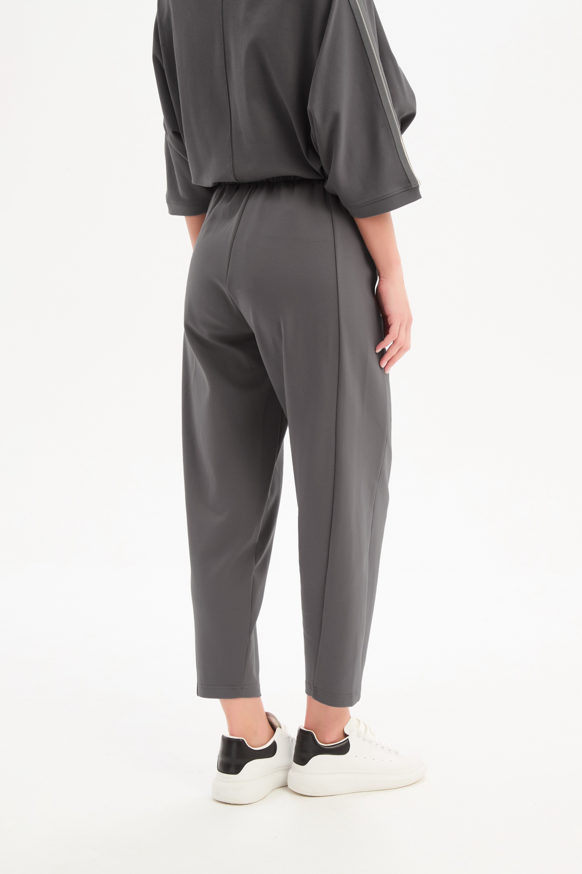 Barrel Leg Lounge Pant - Graphite/Grey Stripe