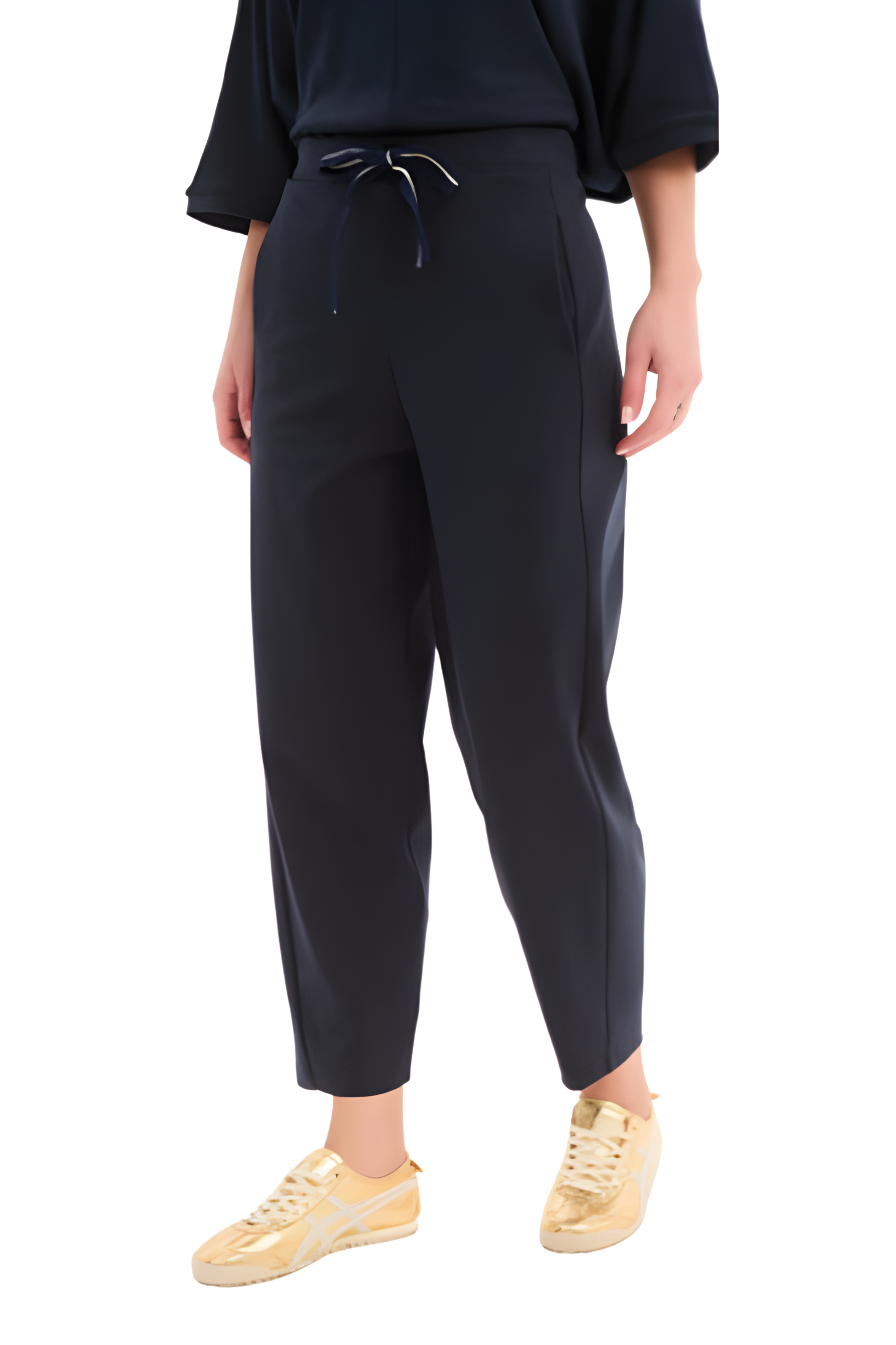 Barrel Leg Lounge Pant - Navy/Navy Stripe