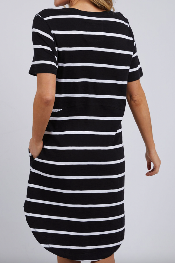 Bay Stripe Dress - Blk/White Stripe