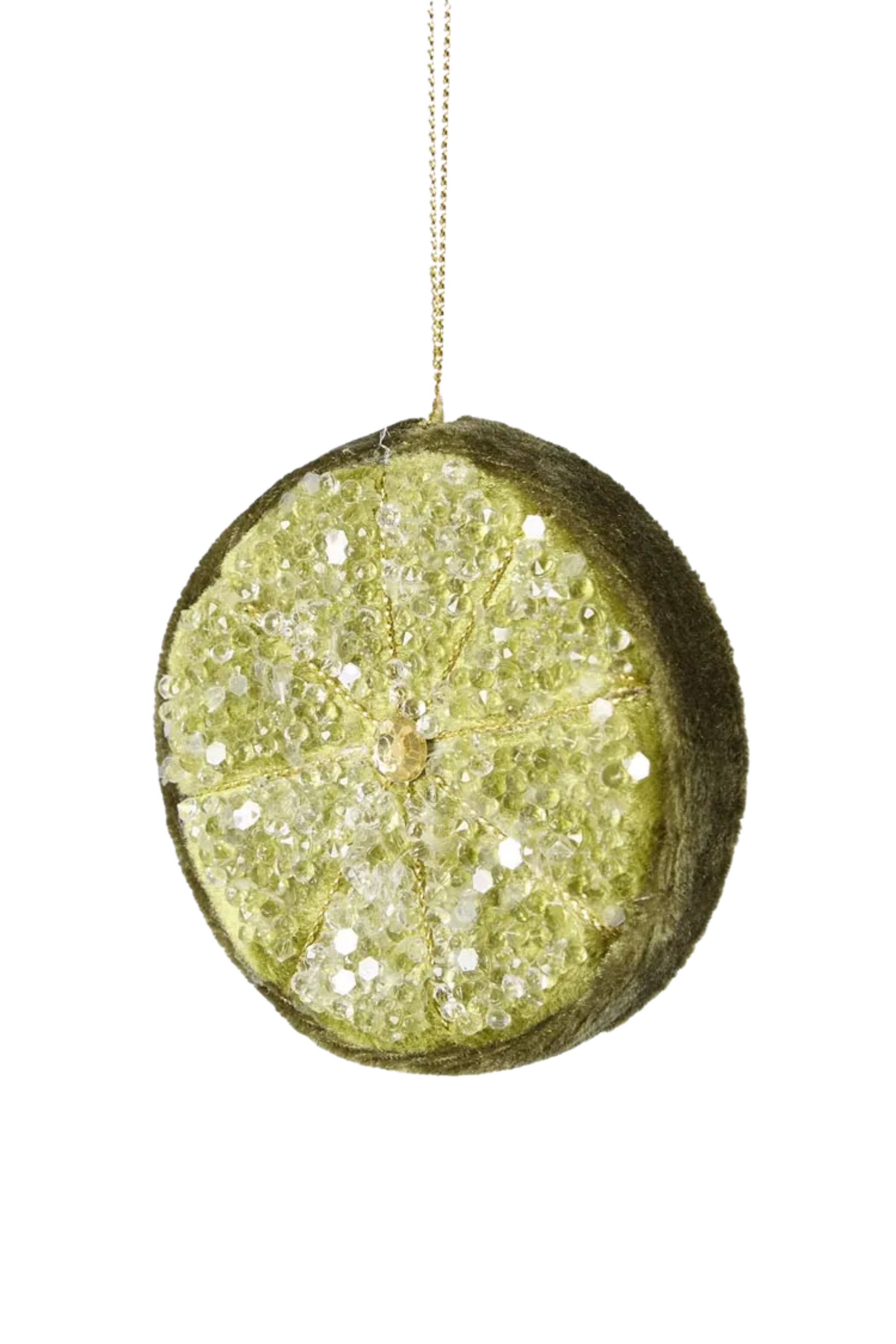 Beaded Lemon Slice - Green