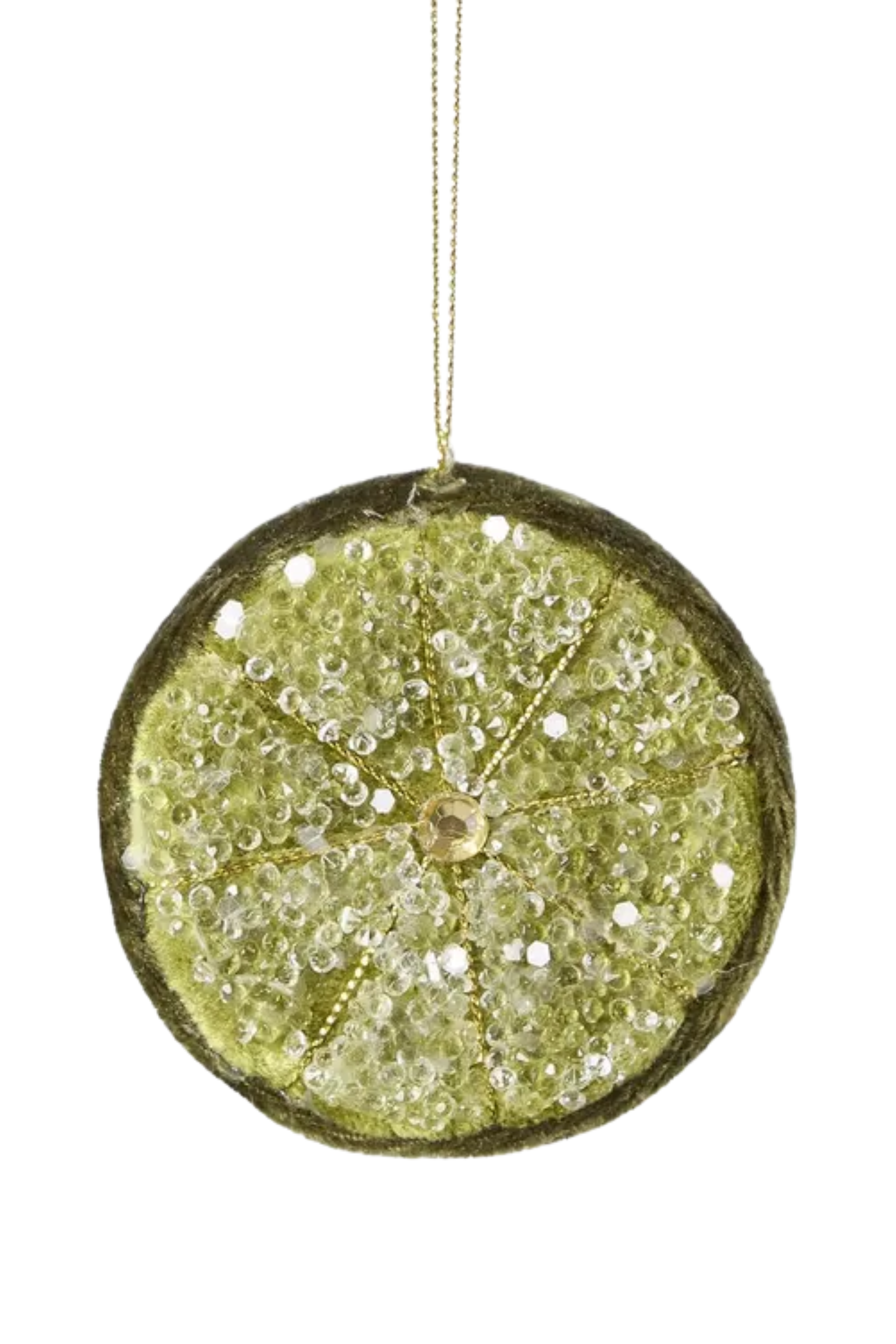 Beaded Lemon Slice - Green