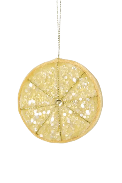 Beaded Lemon Slice - Yellow