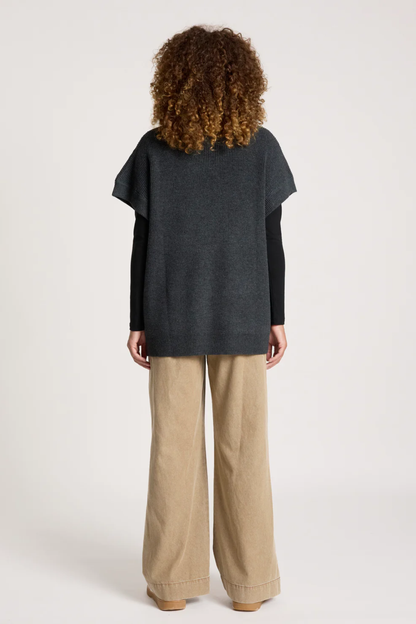 Berber Vest Cardigan - Char