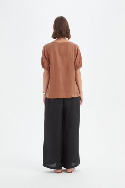 Bishop Sleeve Top - Cedar