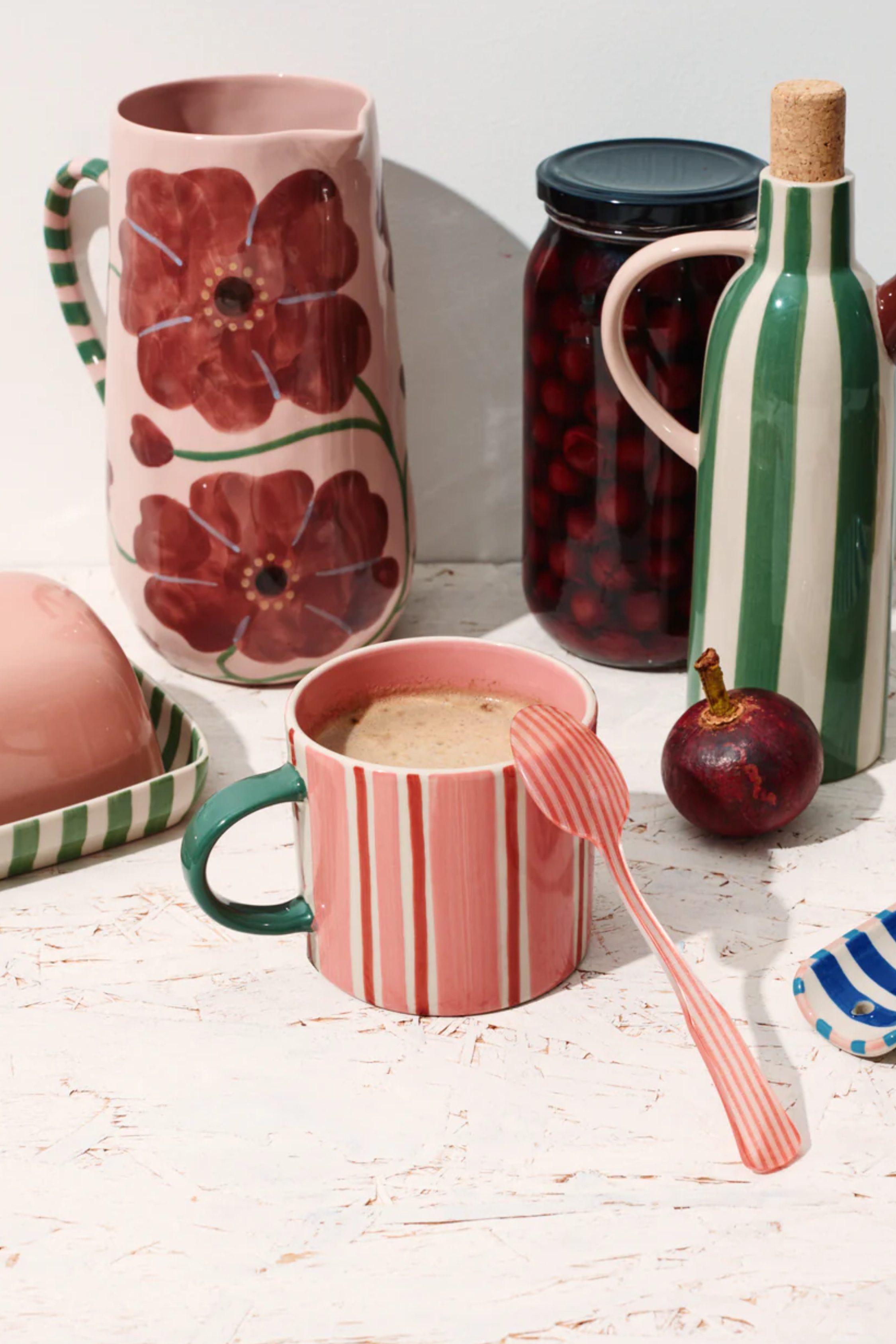 Bloomie Pink Stripe Mug
