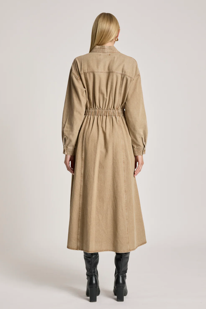Bodhi Denim Dress - Fawn