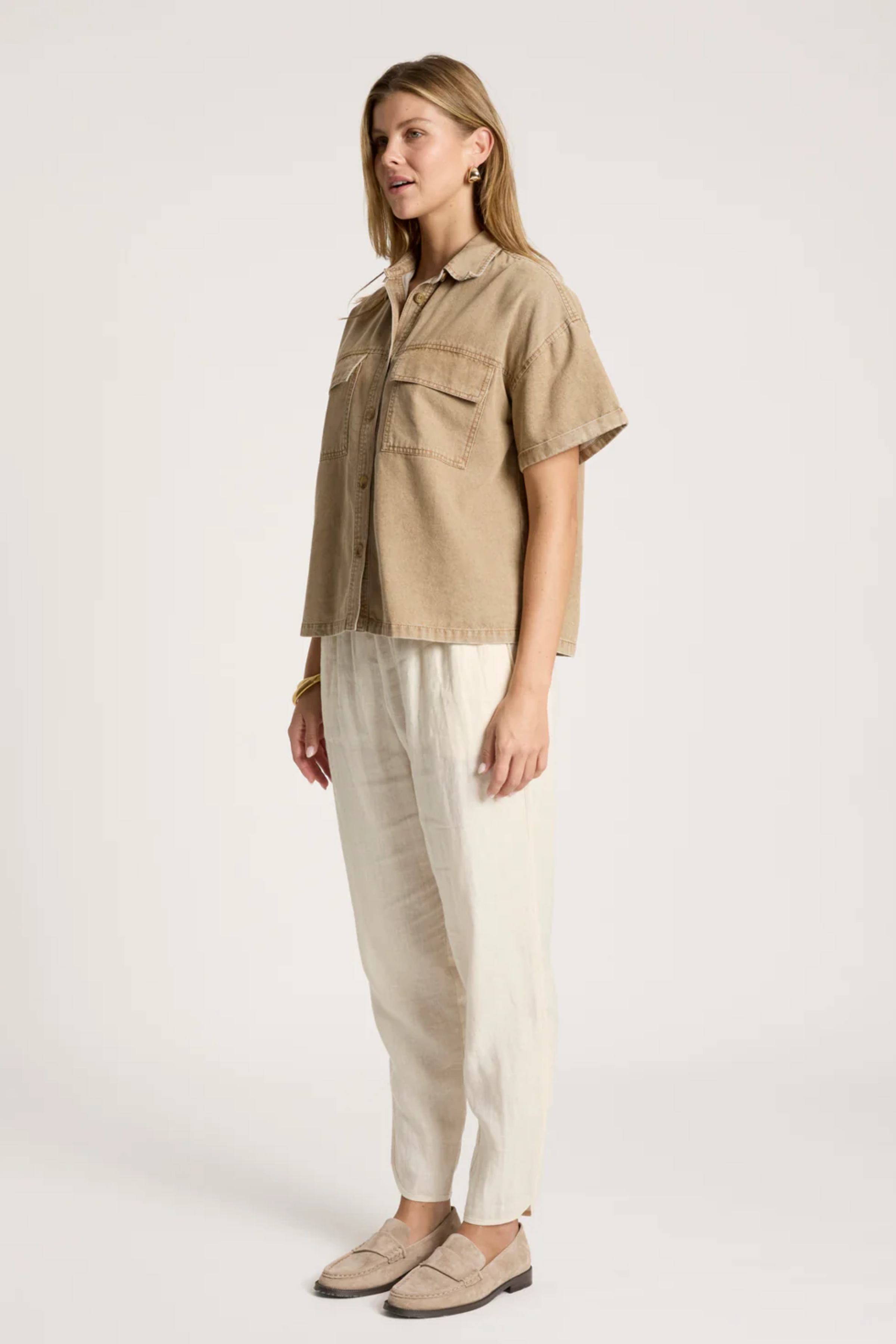 Bodhi Denim Shirt - Fawn