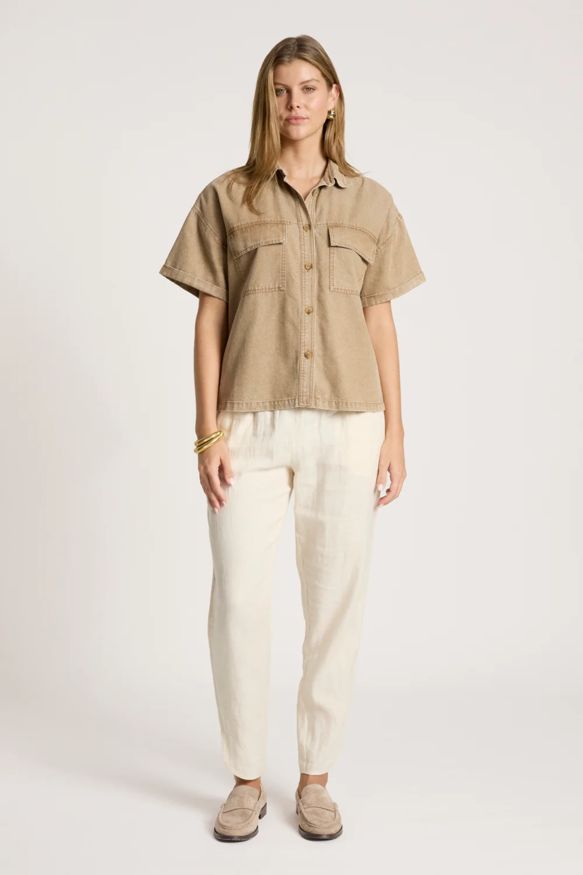 Bodhi Denim Shirt - Fawn