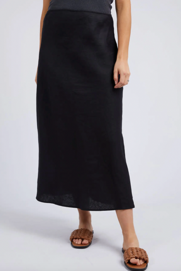 Bronte Linen Skirt - Black