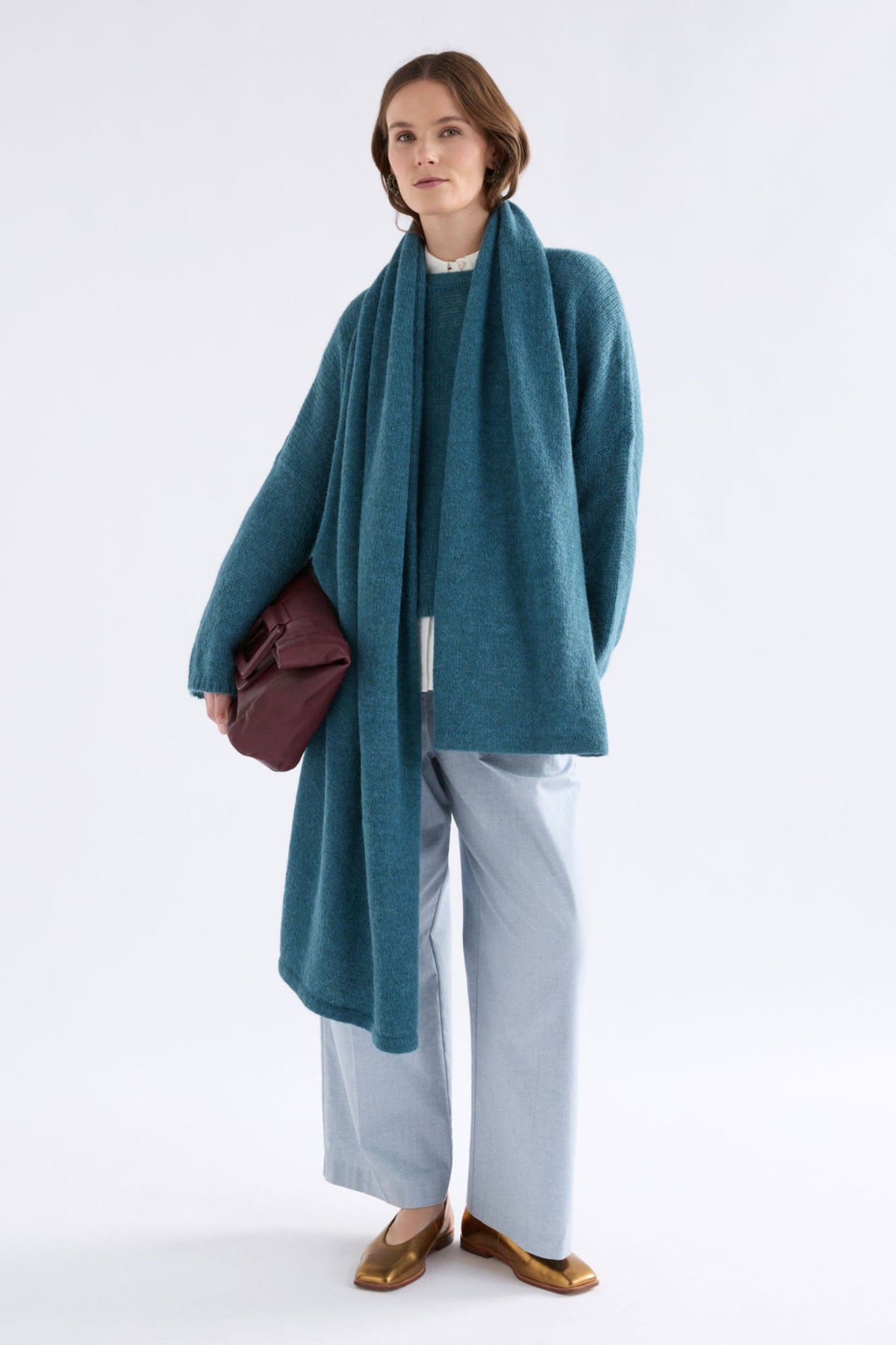 Elk Fine Agna Scarf - Chestnut