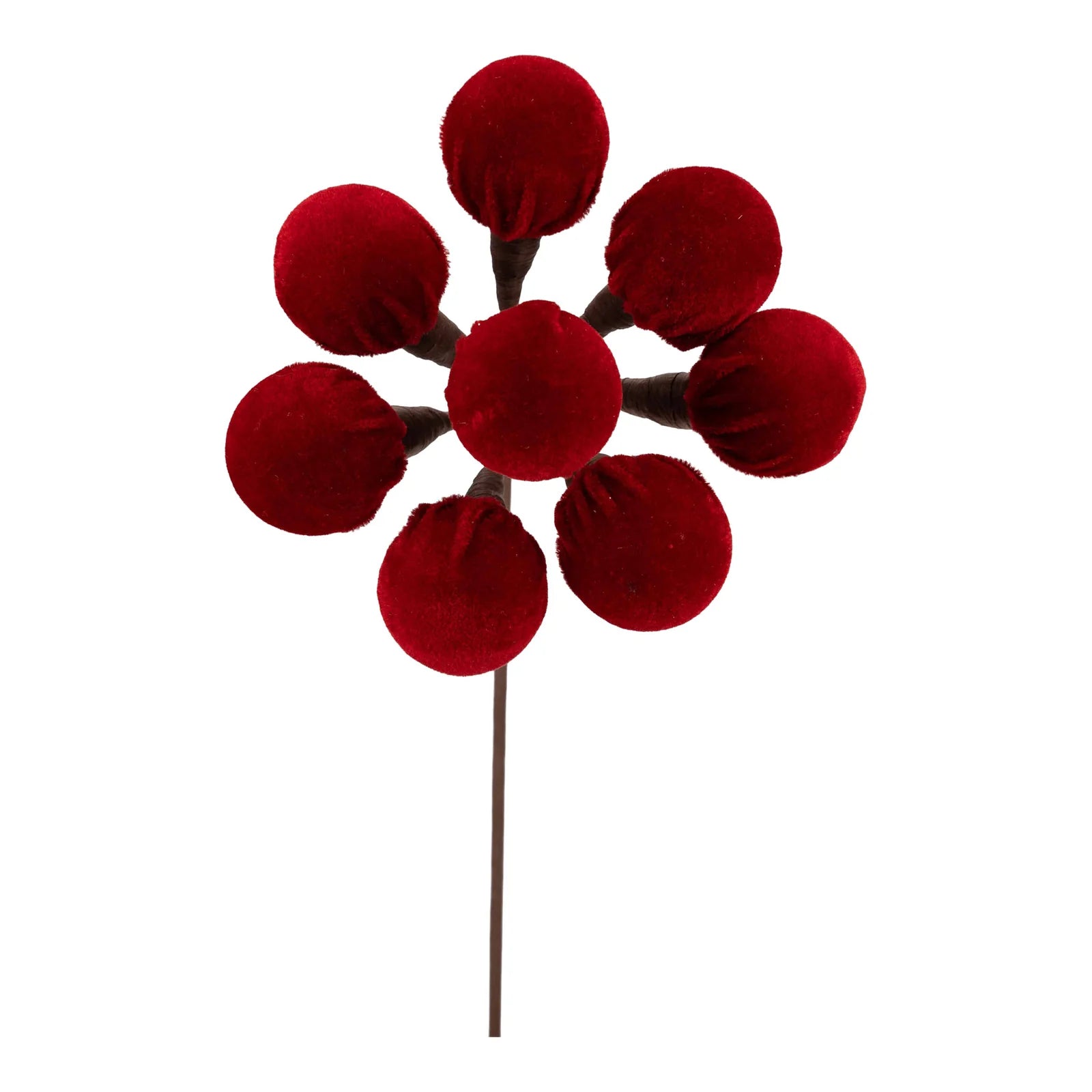Red 8 Ball Flower Spray