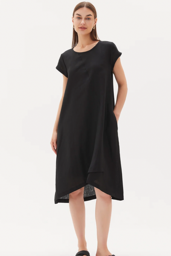 Cap Sleeve Crossover Dress