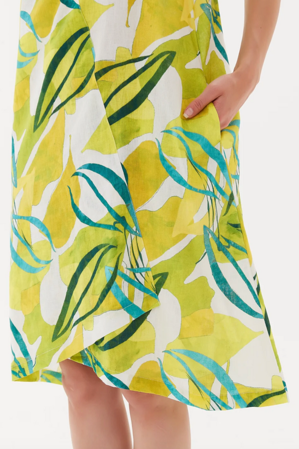 Cap Sleeve Crossover Dress