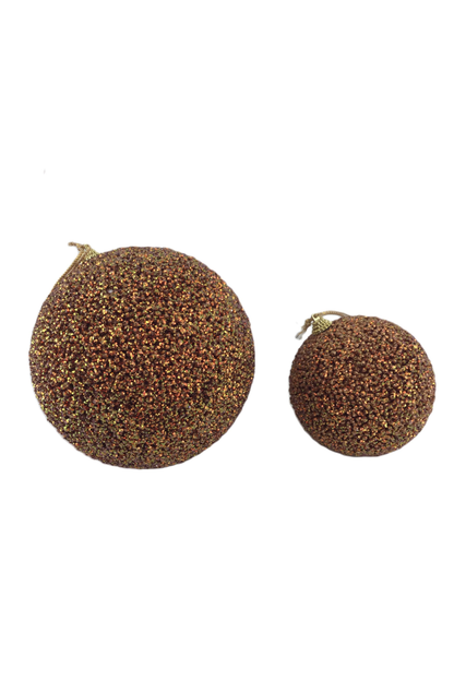 COPPER Glitter Christmas Ball