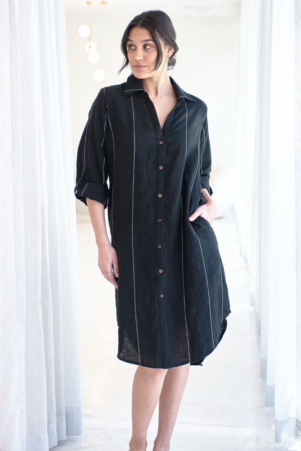 Carter Linen Shirt Dress