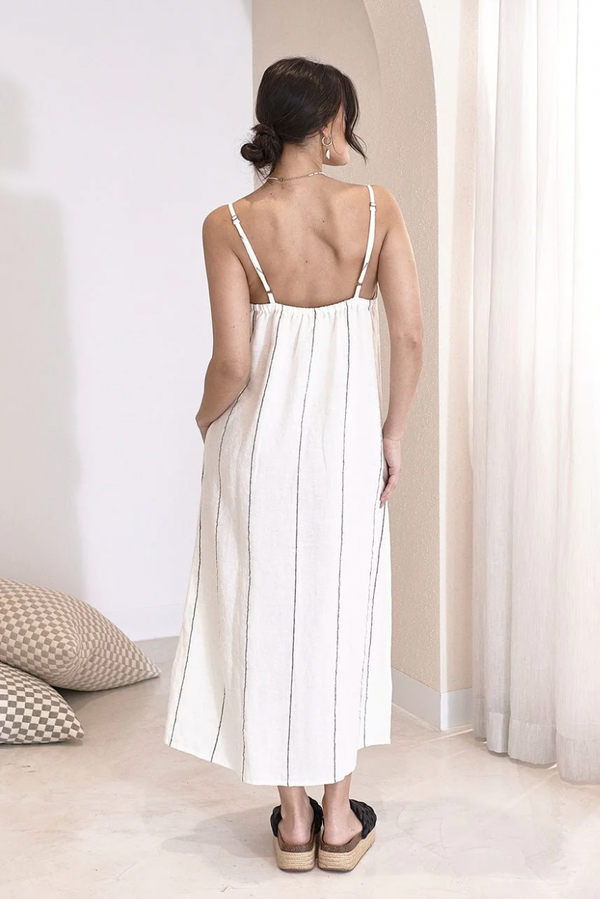 Carter Midi Linen Slip Dress