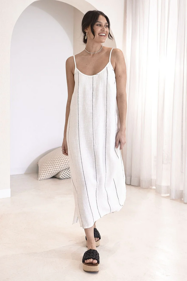 Carter Midi Linen Slip Dress