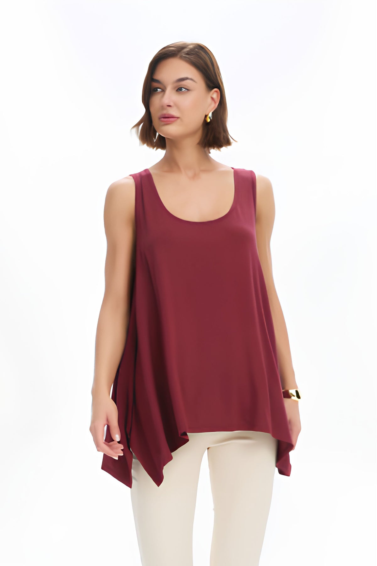 Cascade Sleeveless Top - Brick