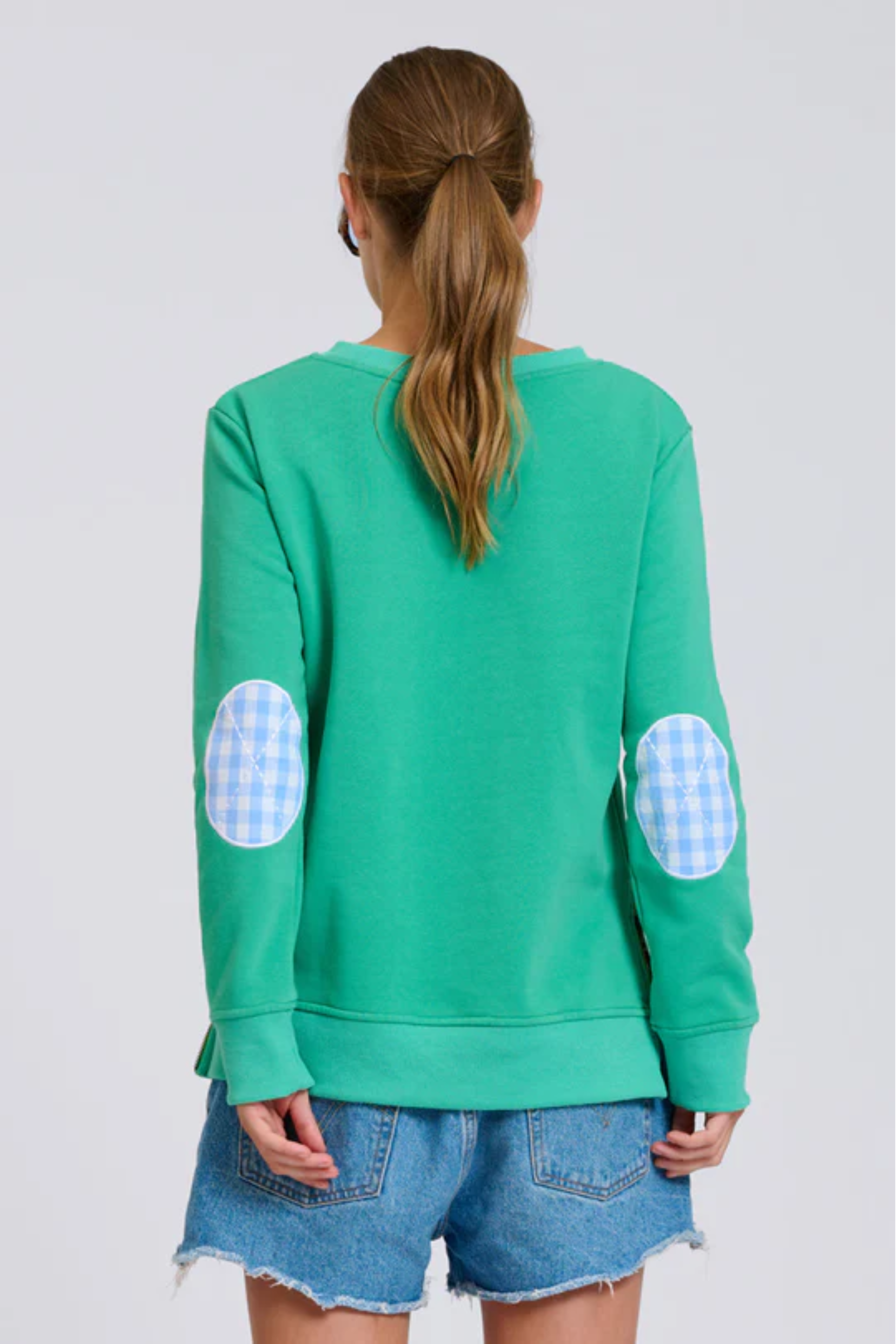 Classic Zipside Sweatshirt - Heart/Pea Green