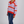College Vee Fleece - Tang/Purp Stripe