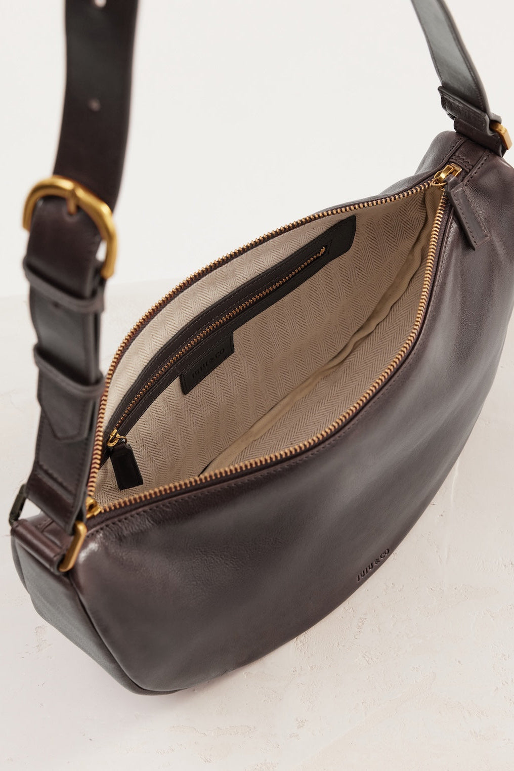 Juju & Co Crescent Sling Bag - Mahogany
