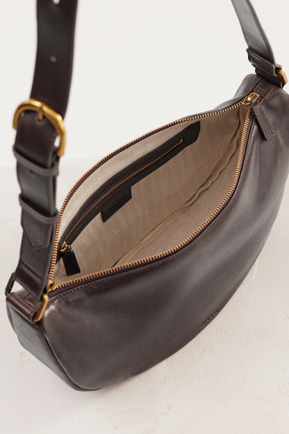 Juju & Co Crescent Sling Bag - Mahogany