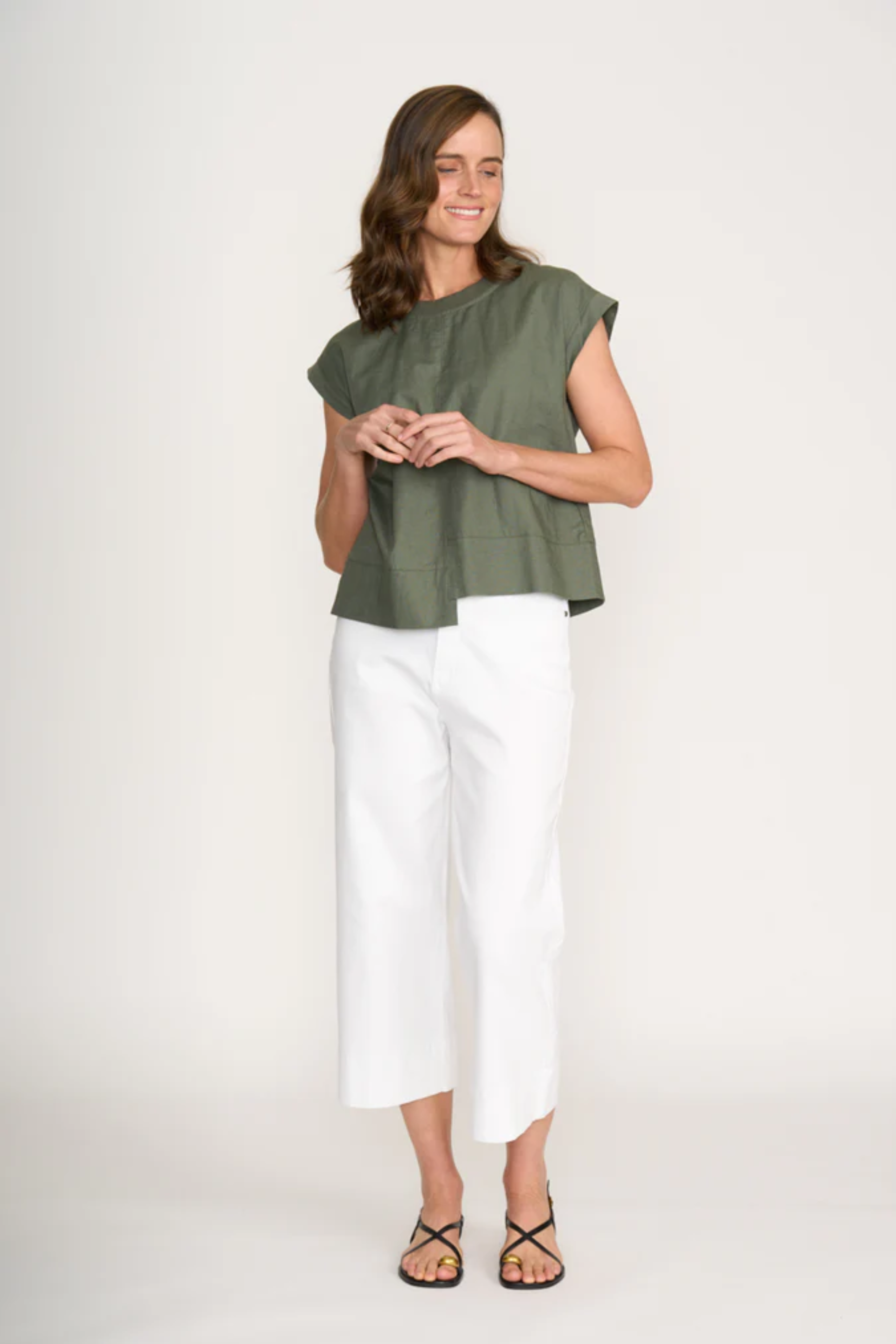 Cut Of Your Rib Top - Sage