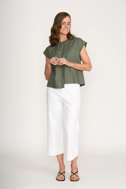 Cut Of Your Rib Top - Sage