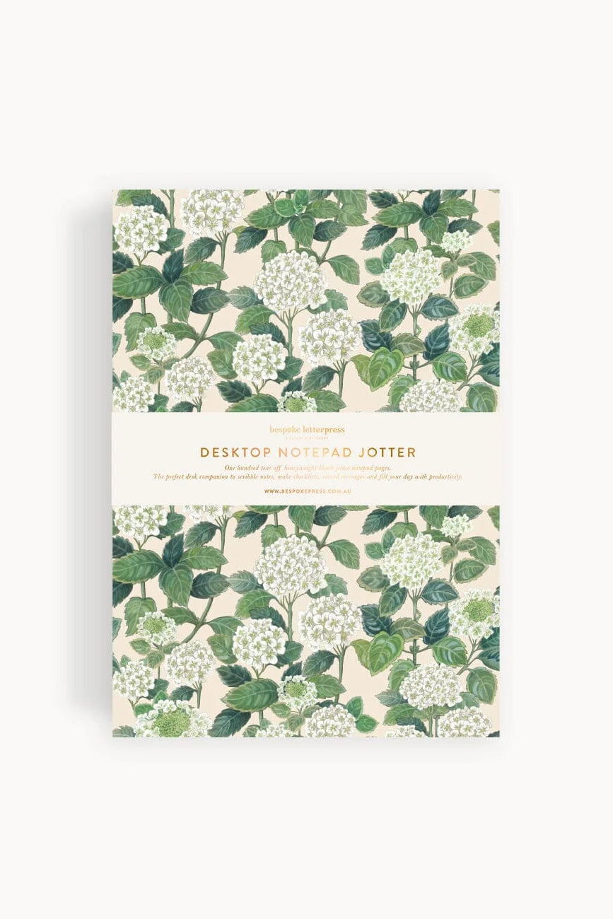 Notepad Desktop Jotter - Hydrangea