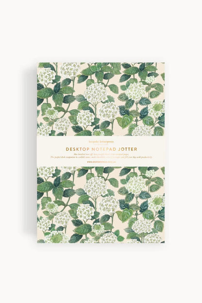 Notepad Desktop Jotter - Hydrangea