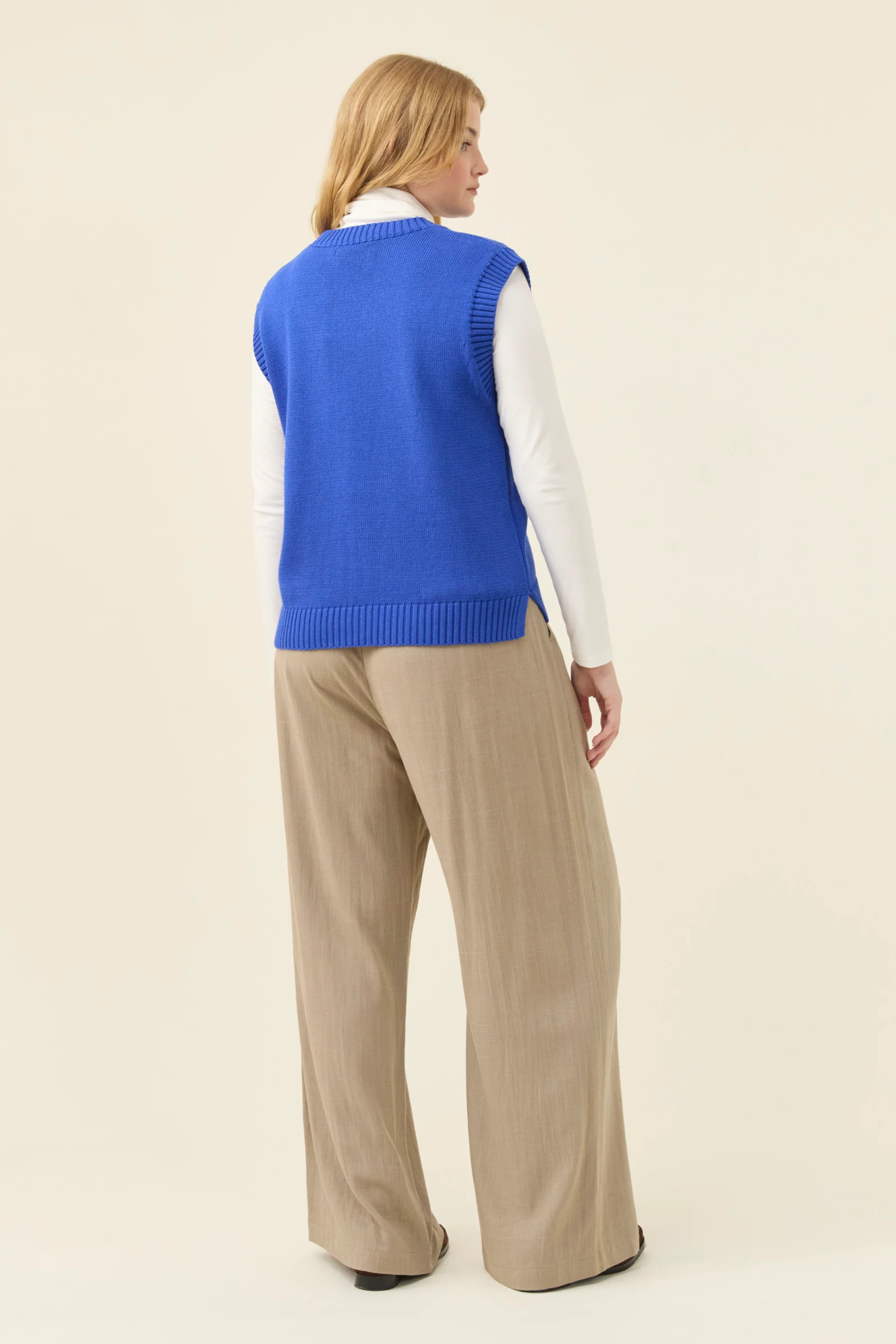 Darby Knit Vest - Cobalt
