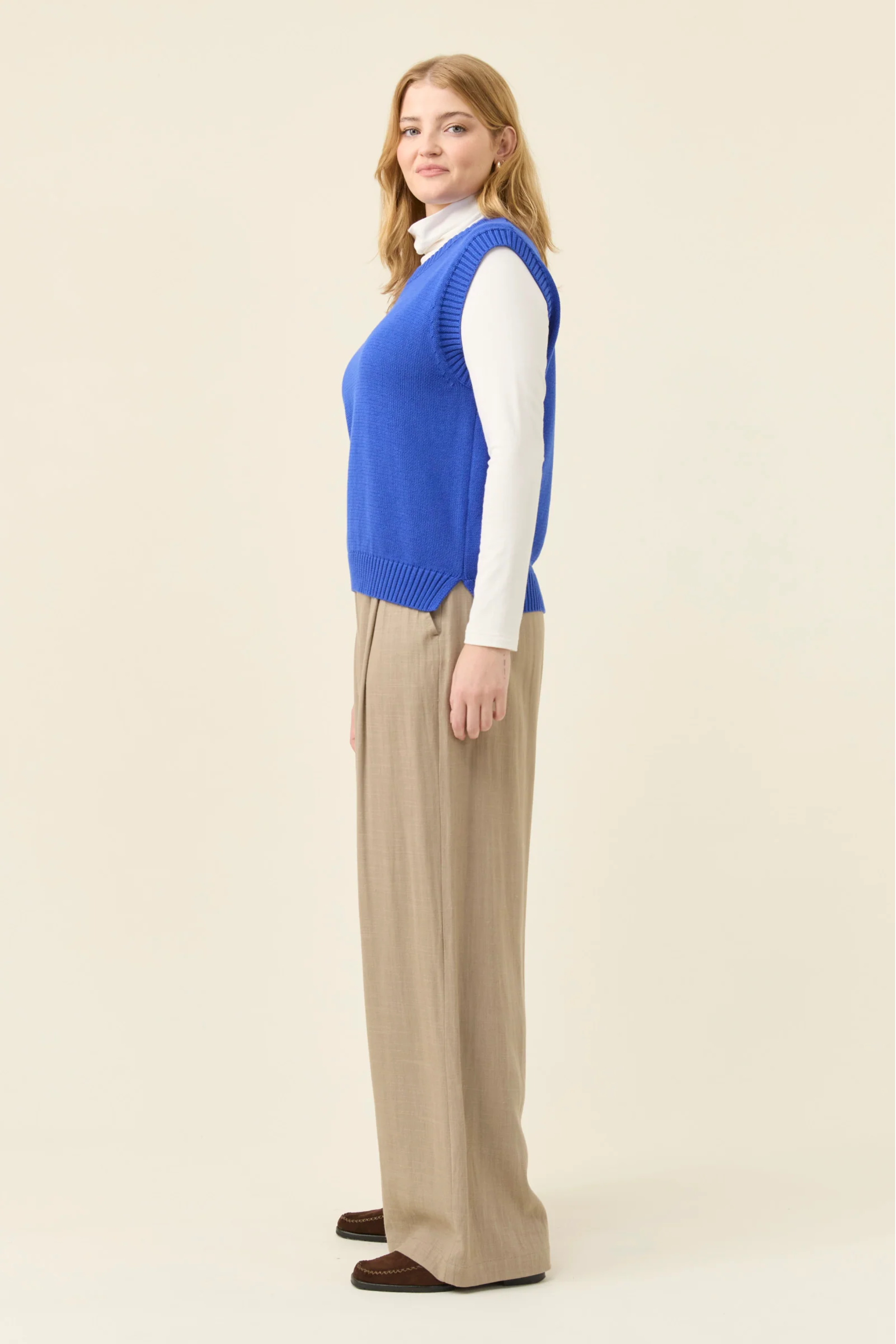 Darby Knit Vest - Cobalt