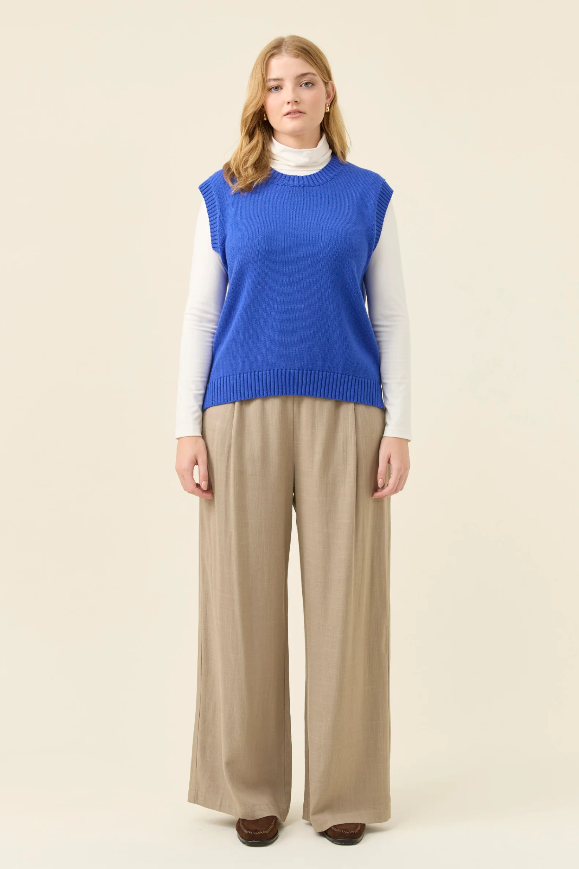 Darby Knit Vest - Cobalt