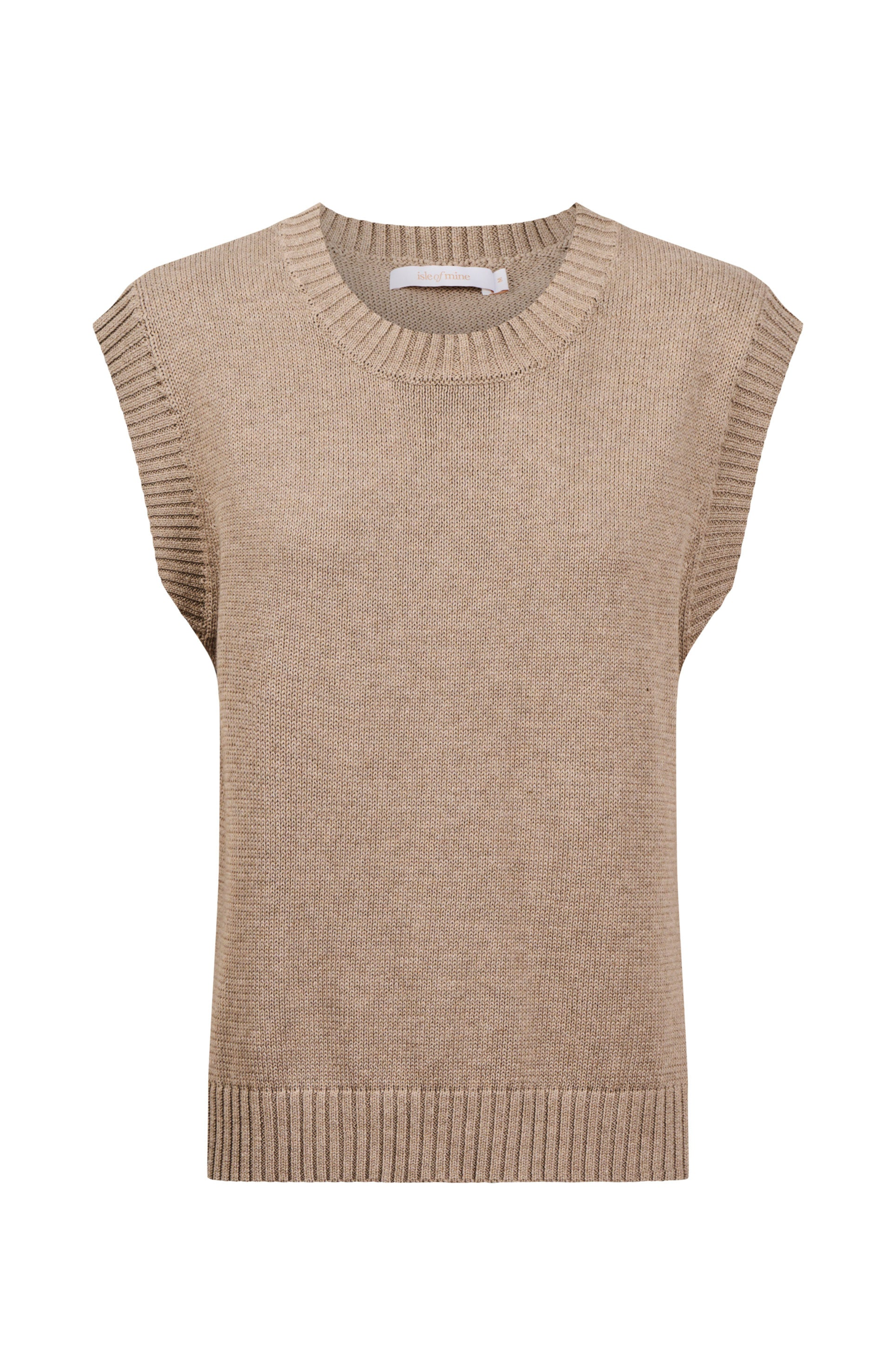 Darby Knit Vest - Stone