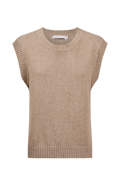 Darby Knit Vest - Stone