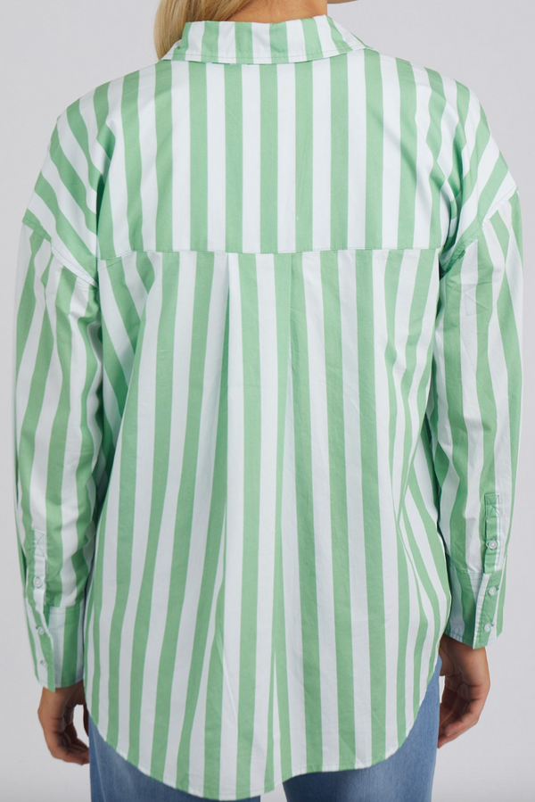 Delia Stripe Shirt - Meadow/Wh Stripe