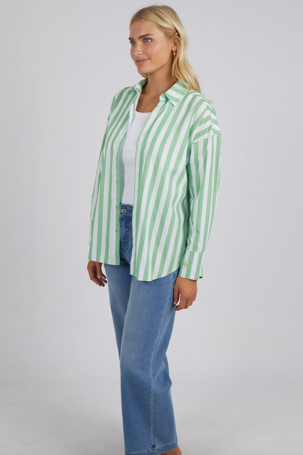 Delia Stripe Shirt - Meadow/Wh Stripe