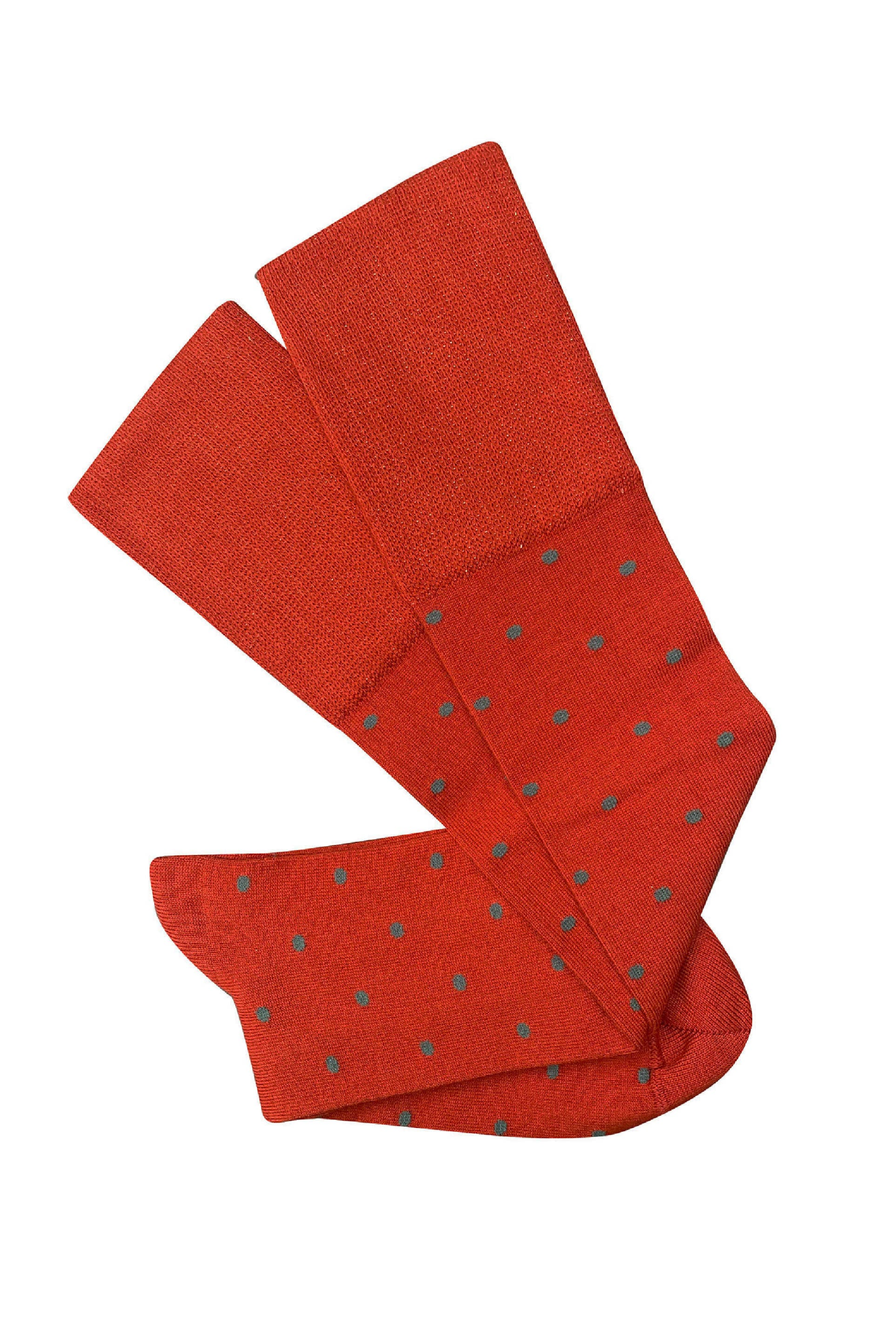 Dotty Knee High Wool Socks