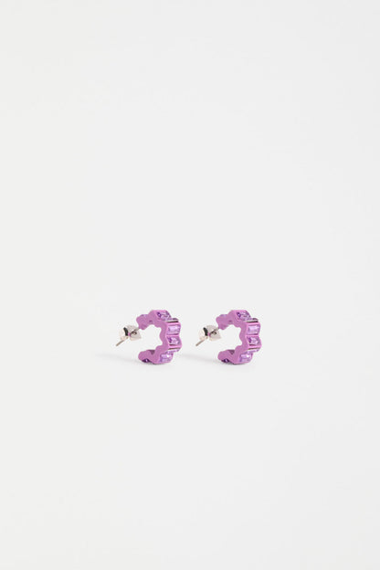 Jolle Mini Hoop Earring - Violet