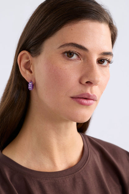 Jolle Mini Hoop Earring - Violet