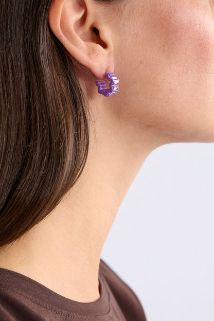 Jolle Mini Hoop Earring - Violet