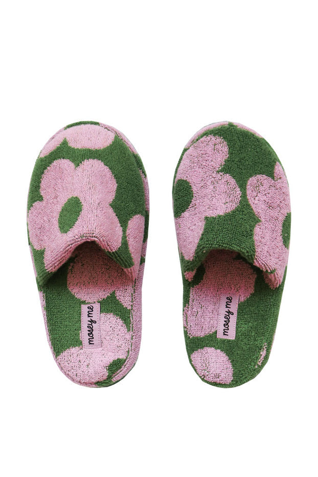 Mosey & Me Terry Slippers - Flowerbed